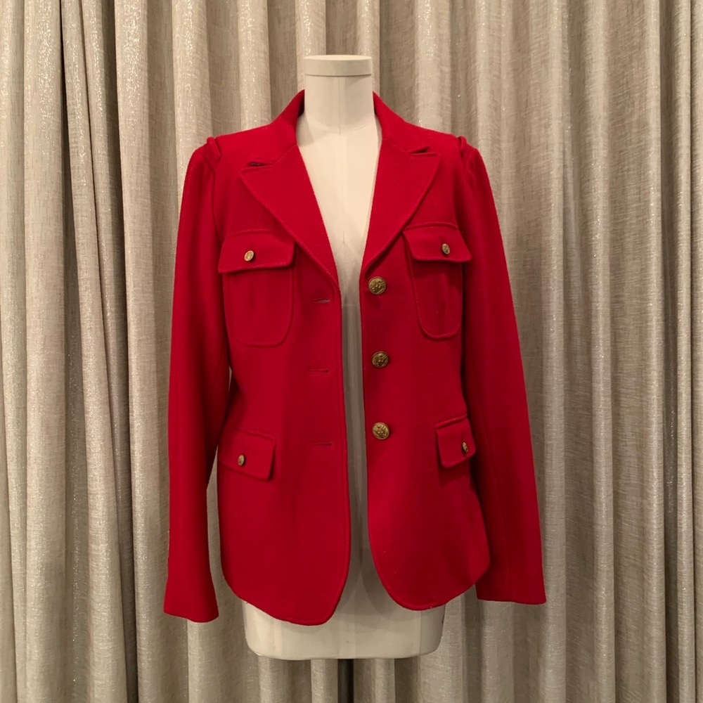Red Fossil wool peacoat